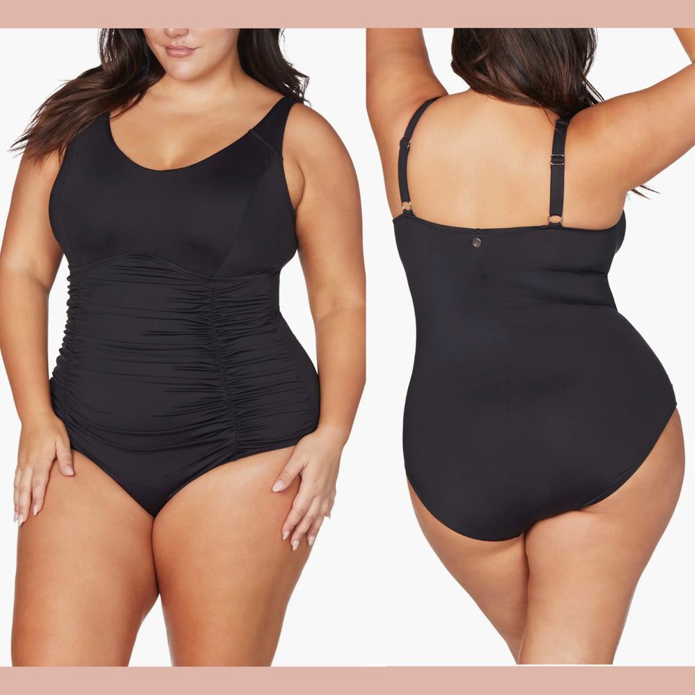 NWT $155 Artesands [ 12 US‎ E -F Cup ] Raphael Underwire One-Piece Swimsuit 6355